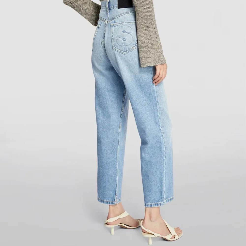 NWT Sandro Bibi Blue Straight-Leg Jeans w/ slight color transfer